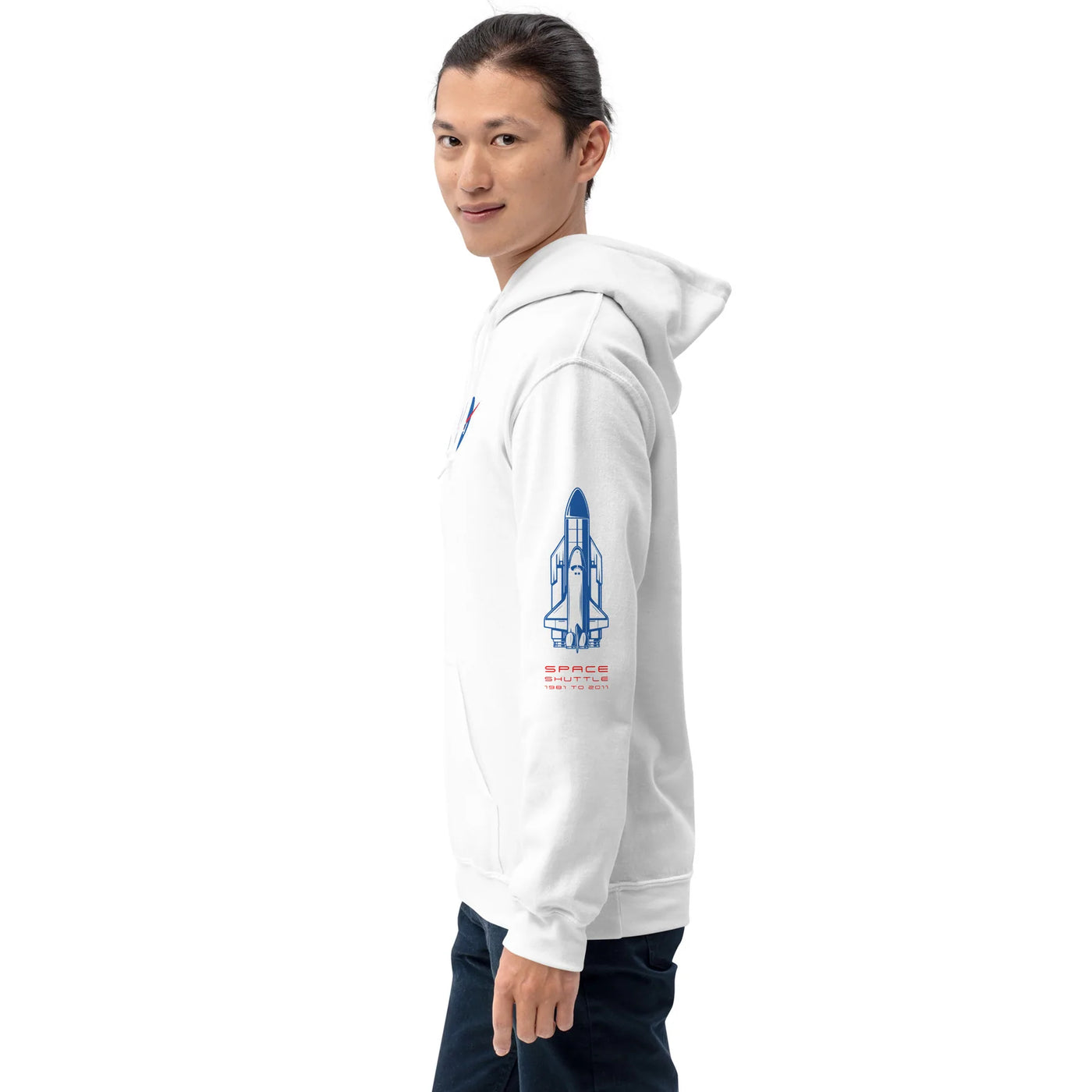 NASA Meatball Logotype Hoodie_White